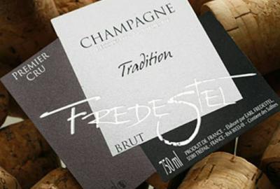 Capsule de champagne FREDESTEL 3. argent et noir 